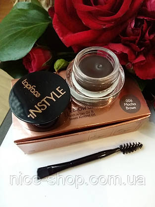 Помадка для брів Topface Instyle Gel, тон 006, з пензлем, фото 3