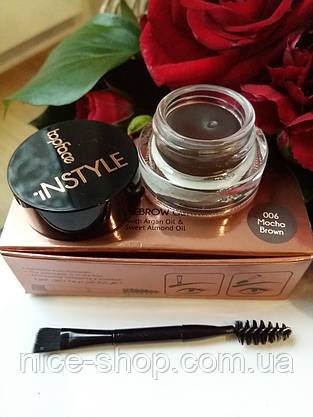 Помадка для брів Topface Instyle Gel, тон 006, з пензлем, фото 5
