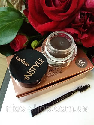 Помадка для брів Topface Instyle Gel, тон 006, з пензлем, фото 6