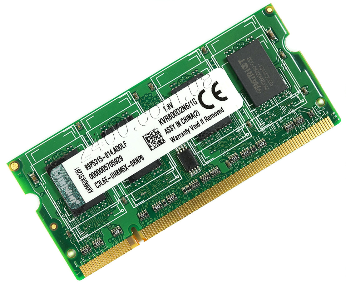 DDR2 SDRAM 1GB планка пам'яті для ноутбука, універсальна PC2-6400 KVR800D2N6/1G