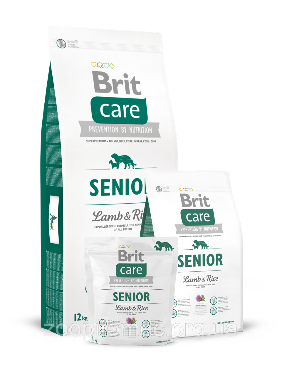 Корм Brit Care (Брит Кеа) Senior Lamb Rice для старіючих собак усіх порід з яловичиною та ягням і рисом, 12 кг