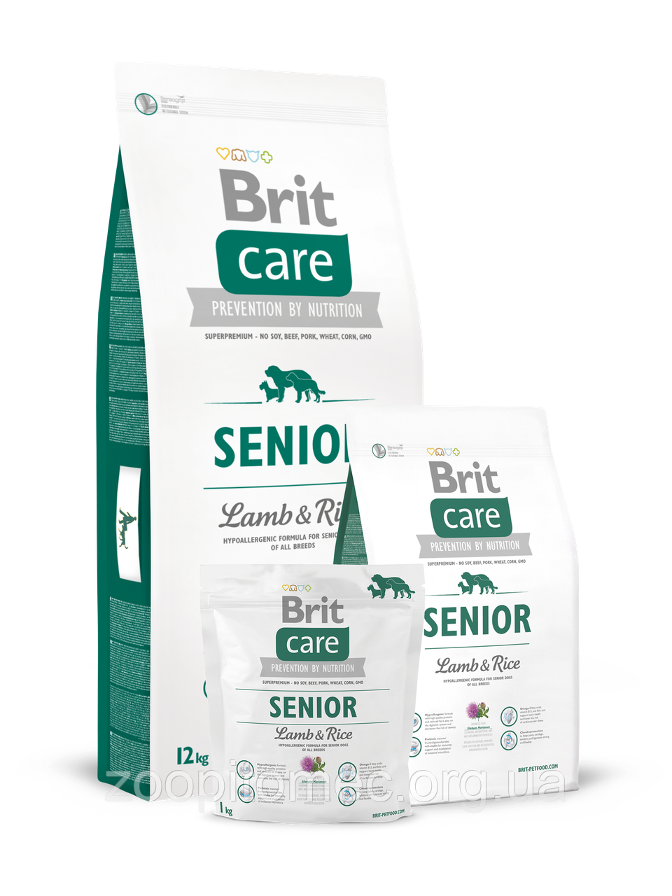 Корм Brit Care (Брит Кеа) Senior Lamb Rice для старіючих собак усіх порід з яловичиною та ягням і рисом, 3 кг