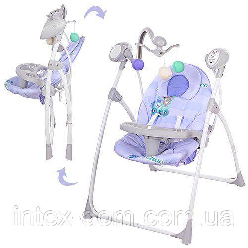 Дитячі гойдалки Bambi ФІОЛЕТОВІ (M 1540-04) з підвісками
