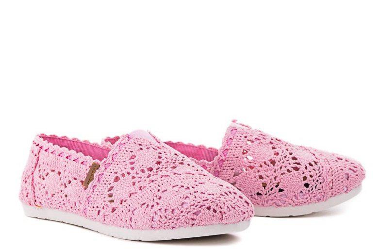 36 р Ажурні томси мокасини балетки сліпони еспадрильї однотонні рожеві
