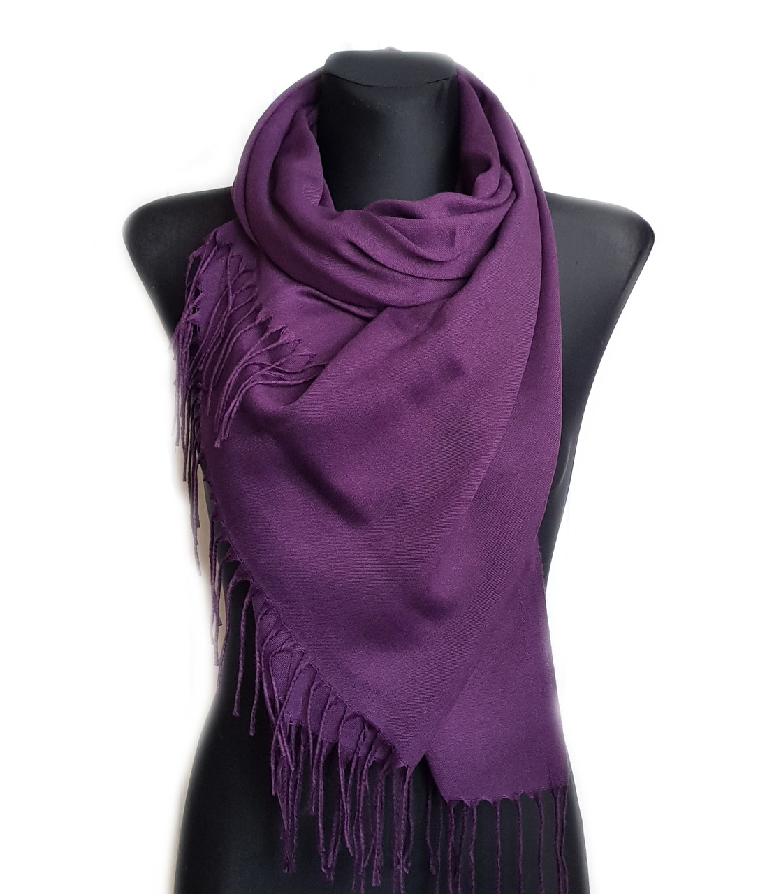 Палантин однотонний без малюнка весняний осінній коттон Саманта, фото 1