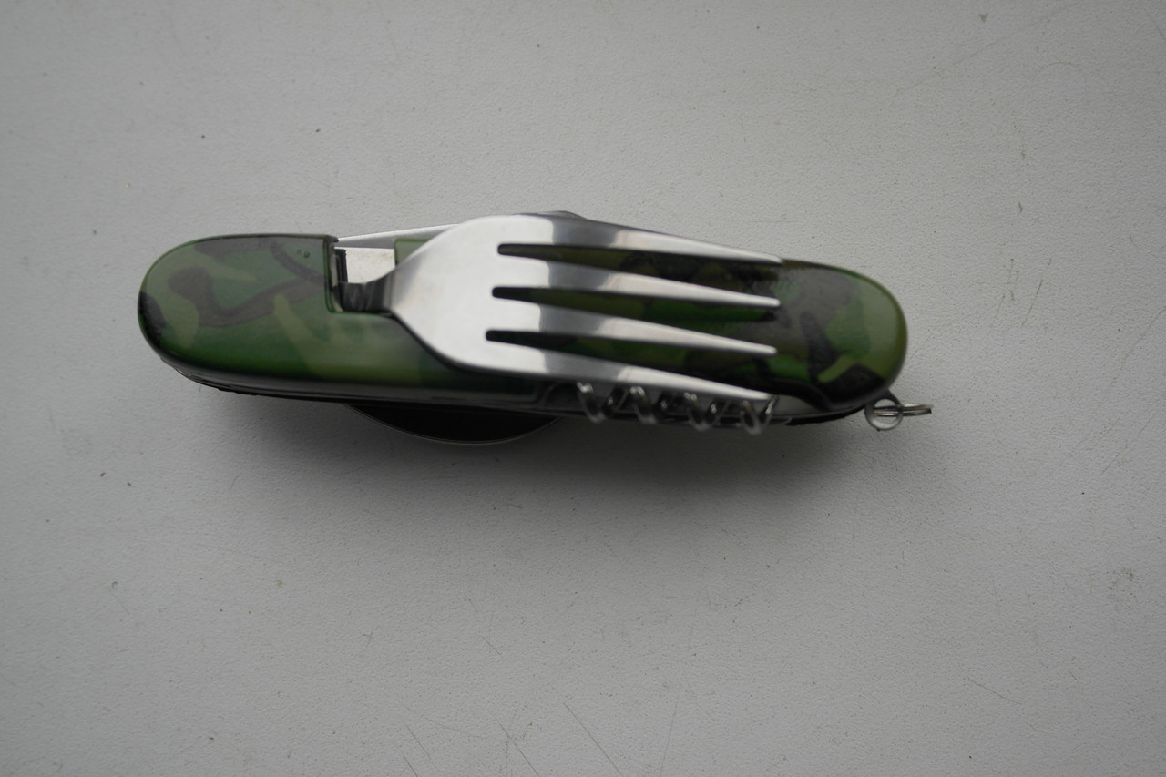 Набір туриста 4 в 1, (нож багатофункц., виделка, ложка), фото 1