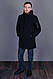 Чоловіча демісезонна куртка (подовжена), чорного кольору - фото 2 - id-p657092119