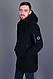 Чоловіча демісезонна куртка (подовжена), чорного кольору - фото 4 - id-p657092119