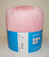 Нитки пряжа для в'язання бавовняна MAKI Victoria Маки Вікторія № 2403 - рожевий