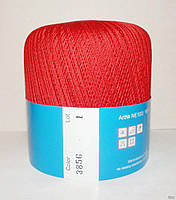 Нитки пряжа для в'язання бавовняна MAKI Victoria Маки Вікторія № 3856 - яскравий червоний