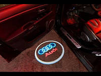 Подсветка логотипа авто на двери AUDI