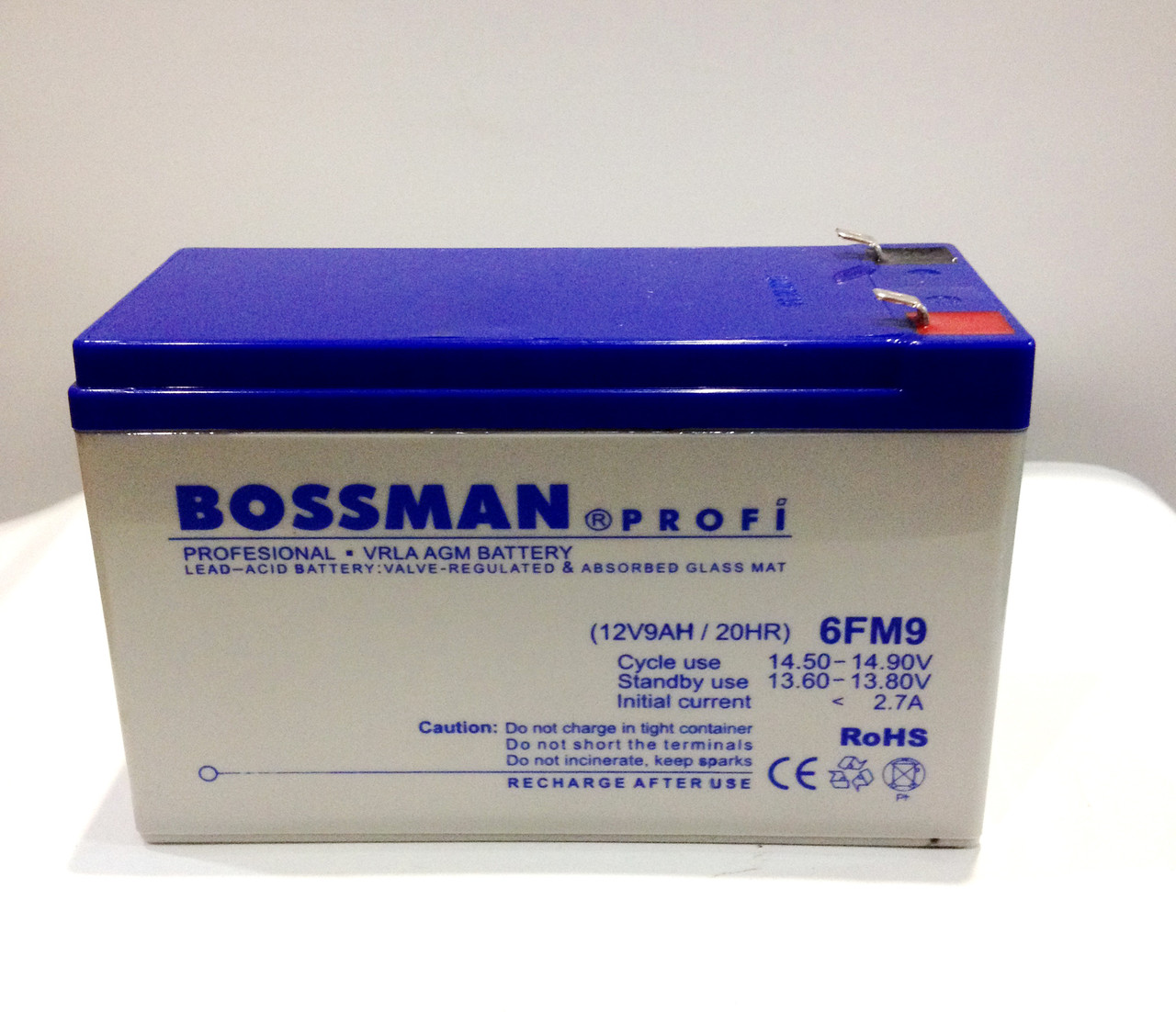 Акумулятор 12 V 9 Ah Bossman profi 6FM9 — LA1290