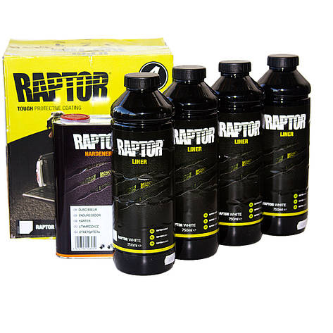 Захисне покриття Raptor U-POL Білий 3,8л (RLW/S4), фото 1