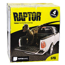 Захисне покриття Raptor U-POL Білий 3,8л (RLW/S4), фото 3