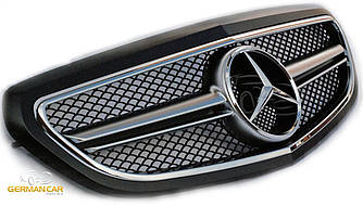Решітка радіатора Mercedes W212 рестайл у стилі AMG (чорний мат)