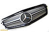 Решітка радіатора Mercedes W212 (09-13) тюнінг стиль AMG (чорний глянець), фото 2