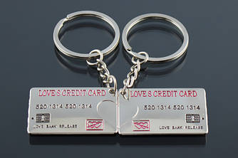 Подвійний брелок для ключів Кредитна карта