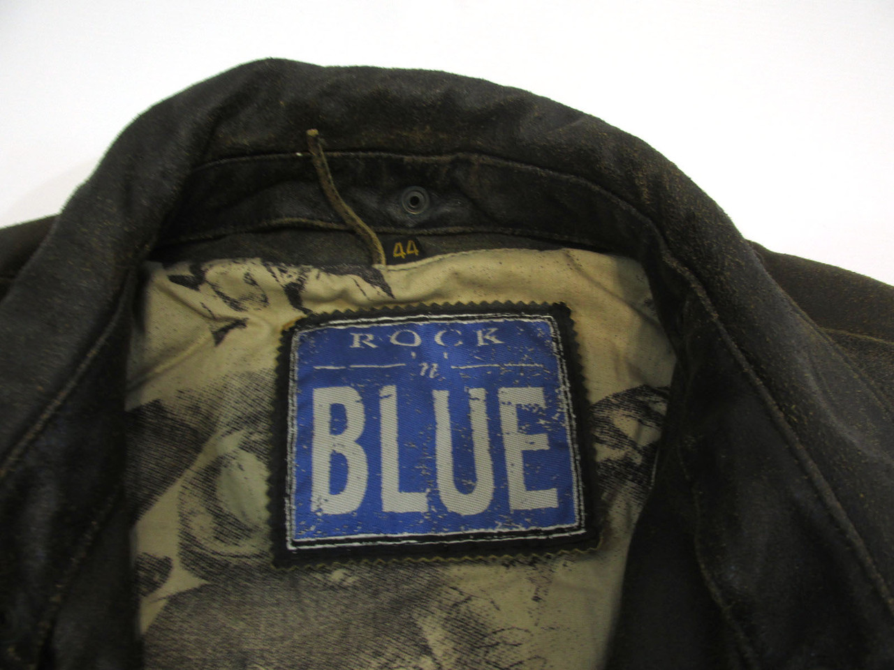 Куртка кожаная Rock Blue, 44 (XL), винтаж (иск состаренная), Отл сост! - фото 7 - id-p657260024