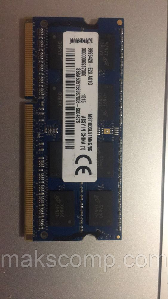 Пам'ять Kingston 8Gb So-DIMM DDR3