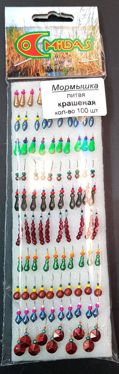 Набір мормишок фарбованих 100 шт., фото 1
