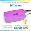 Електронний знижувальний трансформатор Feron TRA110 60 W AC 12 V пластиковий для галогенних ламп (60 Вт 12 В), фото 2