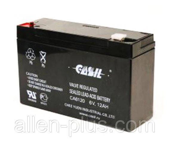 Акумулятор свинцево-кислотний CASІL CA6120, 6V / 12.0 A