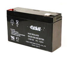 Акумулятор олив'яно-кислотний CASIL CA6120, 6V/12.0A