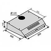 Витяжка кухонна Ventolux ROMA 60 INOX LUX неіржавка сталь, фото 3