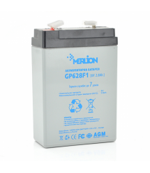 Акумулятор олив'яно-кислотний MERLION GP628F1, 6V / 2.8A