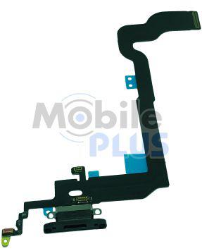 Шлейф з роз'ємом зарядки і мікрофоном для Apple iPhone X, iPhone 10 Black, фото 1