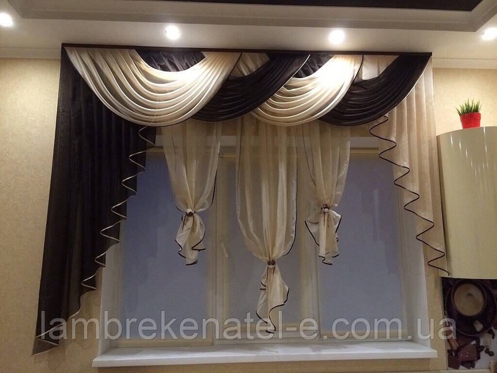 Ламбрекен на кухню Селеста со шторой, фото 1