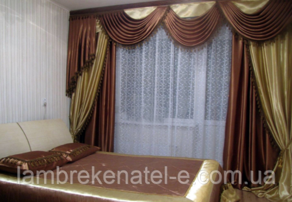 Ламбрекен комплект блекаут у спальню, фото 1
