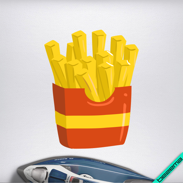 Наклейки на портфелі Картопля фрі [Свій розмір і матеріали в асортименті]