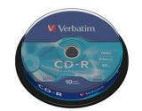 Диски cd-r 700Mb Verbatim 10шт. шпиндель (43437)