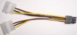 Перехідник живлення для відеокарти 6 pin (PCI-X) з Molex 4pin