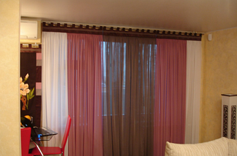 Шифон комбінований двоколірний