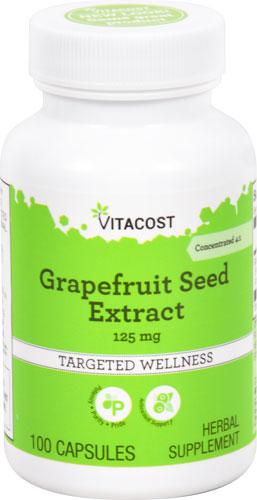 Vitacost Grapefruit Seed Extract Екстракт насіння грейпфрута, 125 мг, 100 капсул