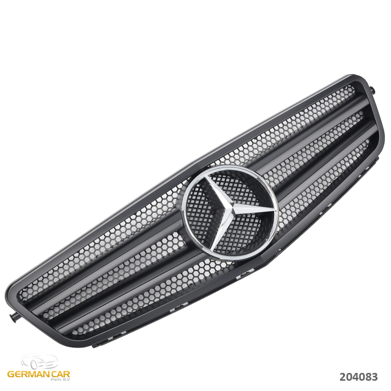 Решітка радіатора Mercedes W204 стиль AMG (чорний мат), фото 1