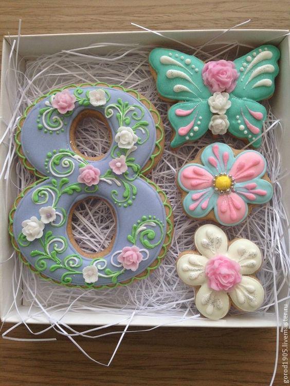 Пряники в коробочці до 8 Марта., фото 1