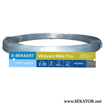 Металевий шпалерний дріт Bekaert Vineyard Wire Pro (Бельгія), фото 2
