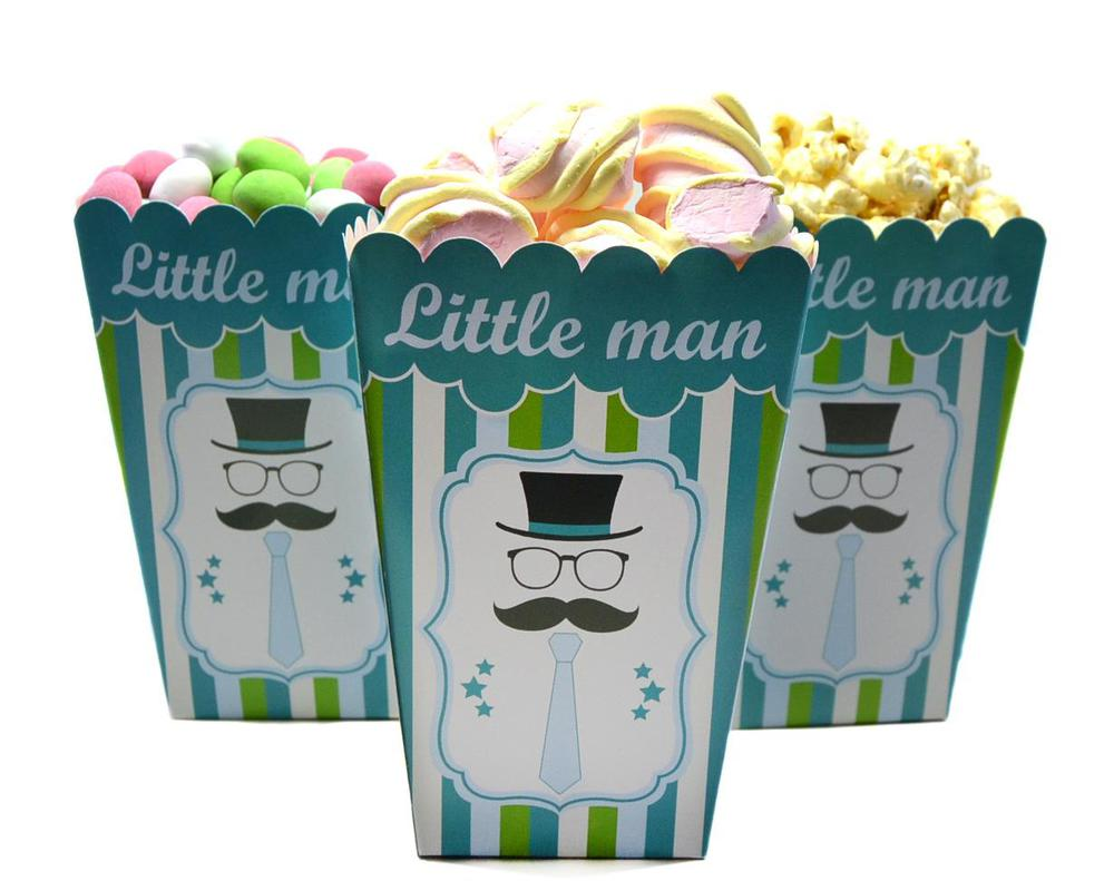 Коробка для попкорну, солодощів у стилі "Little man ( Літл Мен) " 