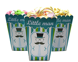 Коробка для попкорну, солодощів у стилі "Little man ( Літл Мен) " 