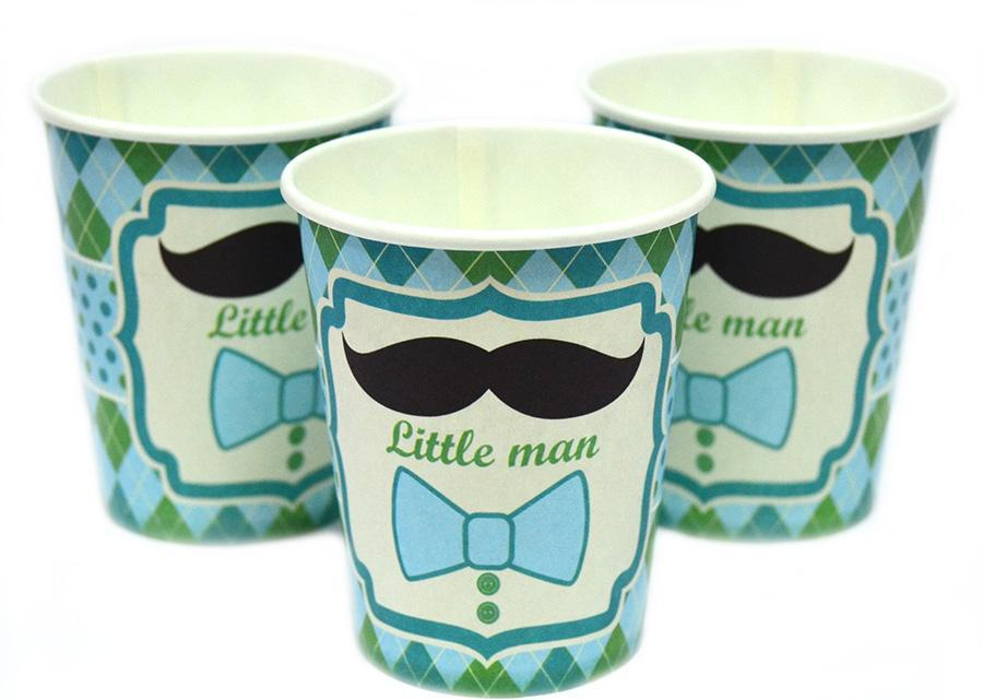 Стаканчик одноразовий святковий у стилі "Little man ( Літл Мен)", фото 1
