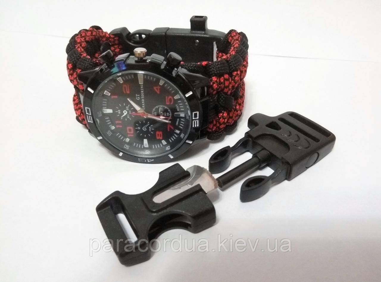 Кварцевые Часы "GТ" и браслет выживания 4 в 1