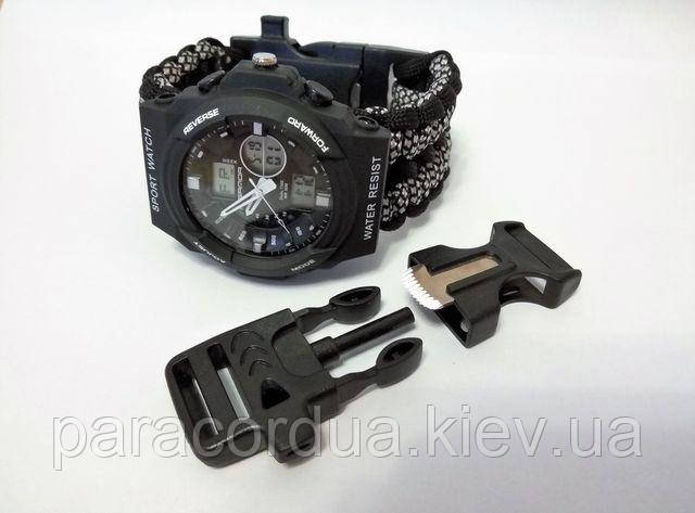 Часы "SANDA " Водонепроницаемые и браслет выживания из паркорда 4 в 1