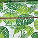 Бавовняна тканина польське листя папороті зелена на білому (0404), фото 4