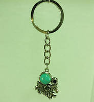 Брелок Овен. Сріблення, Бірюза / Брелок Овен. Сріблення, Бірюза 2x2 см