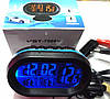 Автомобільний годинник - термометр з вольтметром VST 7009V, фото 2