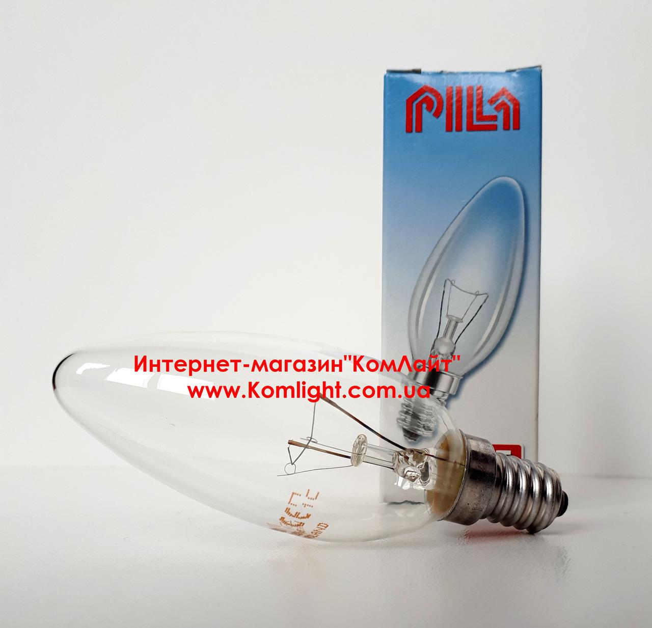 Лампа-свічка прозора PILA B35 25W 230V E14 (Польща)