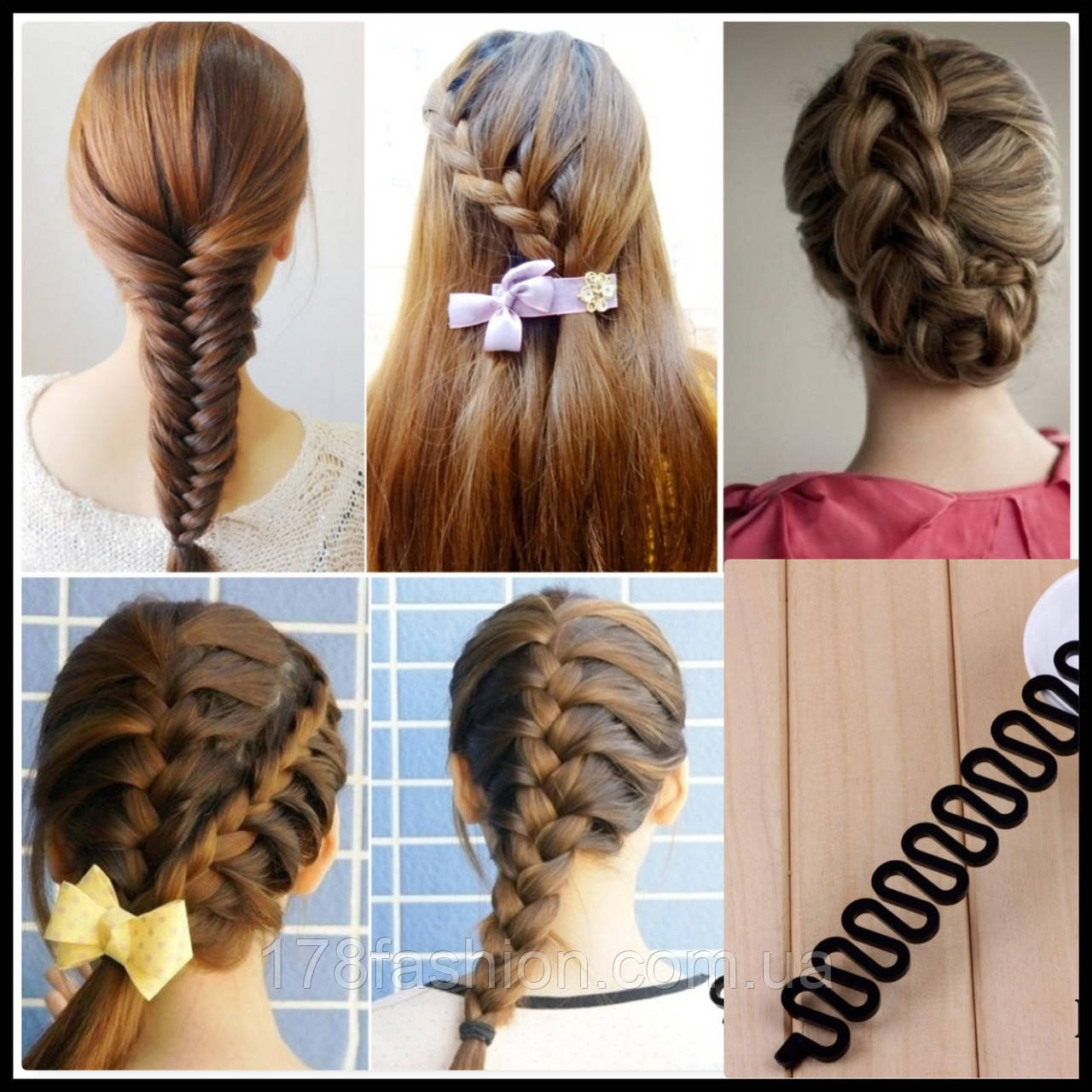 Пристосування для плетіння французької коси Sports Braider, чорне